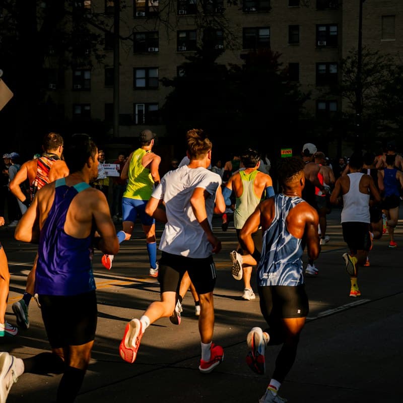 Runners taking part in a marathon